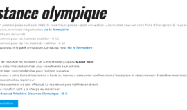 Vente/ Transfert d’inscription Dossard DO Triathlon de Gérardmer